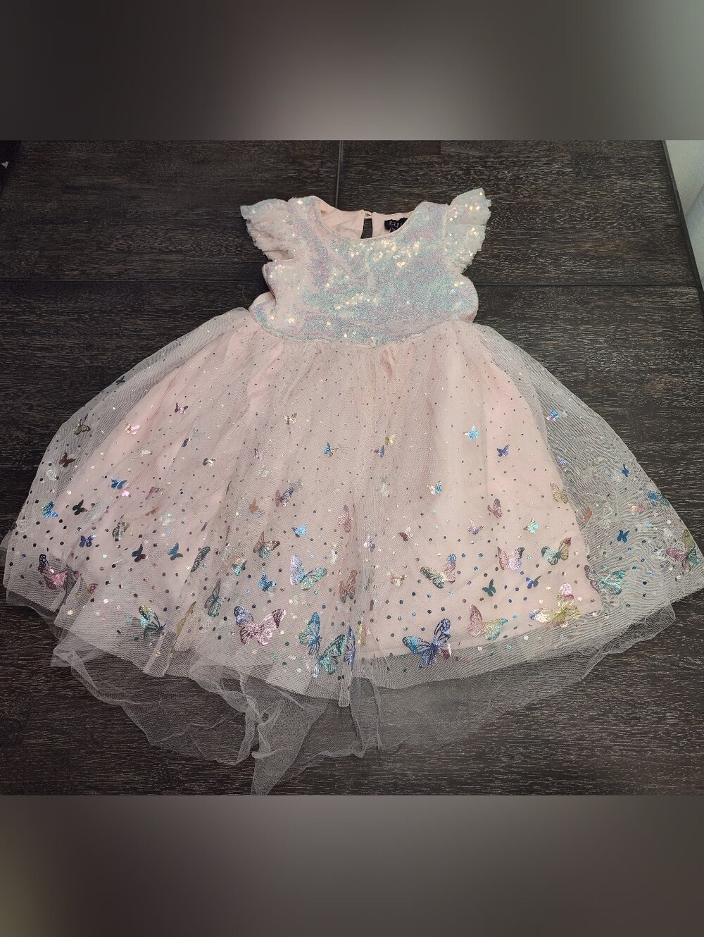 Lilt Girls' Pink Party Dress Sequin Bodice Tulle Skirt Size 6
